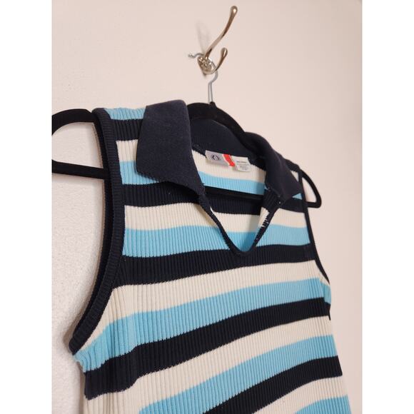 Vintage y2k Collegiate Prep Sleeveless Polo Tank Top Ribbed Office Arizona Large - Picture 3 of 7